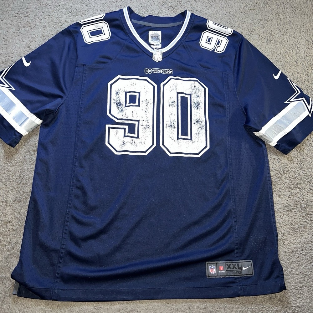 Nike Dallas Cowboys DeMarcus Lawrence Football Jersey Blue Size 2XL